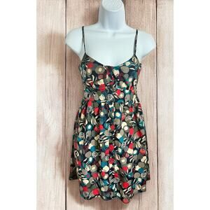 Vintage Forever 21 Floral Mini Dress Sz Small Sleeveless Button Front Sundress